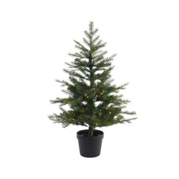 Everlands Grandis fir - sapin de noël artificiel de table avec éclairage vert 1,2m x 73cm