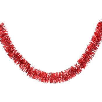 Decoris ghirlanda lametta m 10x200cm in plastica, colore rosso