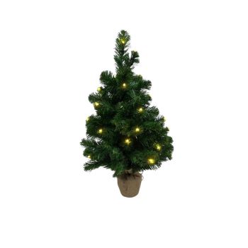 Own Tree verlichte kunstkerstboom in juten zak 45cm