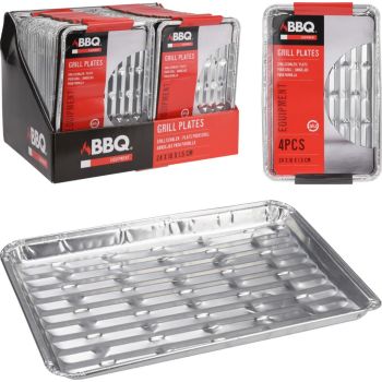 juego de bandejas para parrilla BBQ de 4 piezas