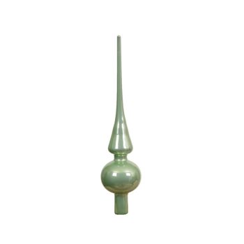 Decoris puntale per albero di natale 26cm in vetro, colore verde 1 pezzo