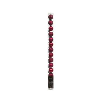 Decoris palline di natale 3cm in plastica, colore rosa 14 pezzi