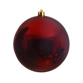 Decoris bola de navidad 40cm de plástico, color rojo 1 pieza