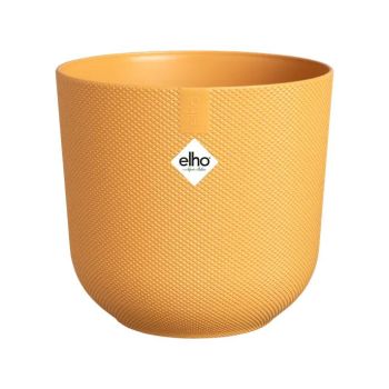 Elho bloempot Jazz rond 16 cm amber geel