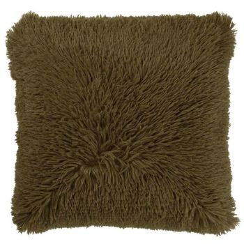 Dutch Decor kussen fluffy 45x45cm military olive