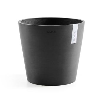 Ecopots Amsterdam Donkergrijs Ø25 x H22 cm