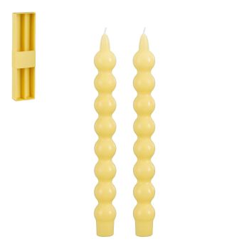 Mica Decorations dinerkaars bol 25cm geel 