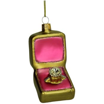 HD Collection adorno de navidad 7cm de vidrio, color oro 1 pieza