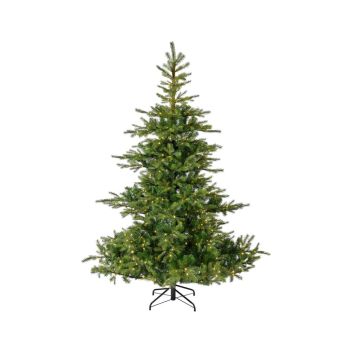 Everlands Grandis fir - árbol de navidad artificial con nieve e iluminación verde 2,7m x 1,72m