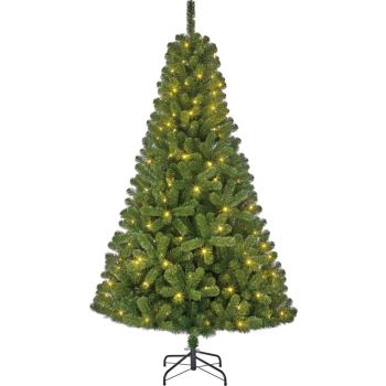 Black Box Trees Charlton - árbol de navidad artificial con iluminación verde 1,85m x 1,15m
