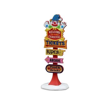 Lemax carnival welcome sign Carnival 2025