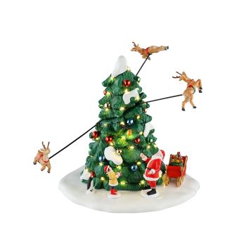 Lemax reindeer races Santa's Wonderland 2025