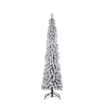 Black Box Trees Vilna - smalle kunstkerstboom met sneeuw groen 2,15m x 56cm