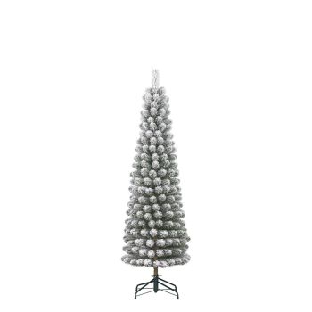 Black Box Trees Charlton - sapin de noël artificiel slim avec de la neige vert 1,85m x 53cm