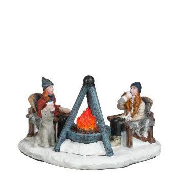 Luville Sledgeholm Drinking hot chocolate by the fire battery operated