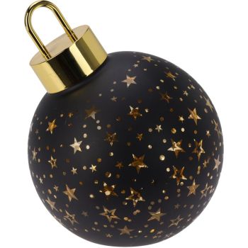 Boule de Noël avec lampes LED Ø 15cm, noir mat