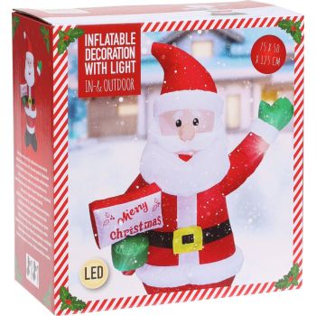 Père Noël gonflable avec éclairage LED 125cm de Merkloos