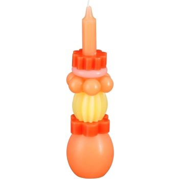 Mica Decorations kaars  7x26cm oranje 