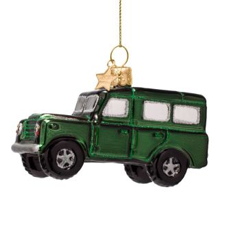 Vondels bola de navidad - SUV 6cm de vidrio, color verde 1 pieza