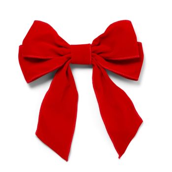 Vondels samt weihnachtskugel - Fliege 20cm rot 2 Stück