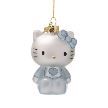 Vondels bola de navidad - Hello Kitty baby 9cm de vidrio, color azul 1 pieza