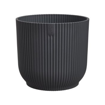 elho pot de fleurs vibes fold rond d16 h15cm Anthracite