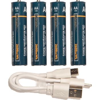 Anna's Collection 4-pack USB-rechargeable AA batteries 2600 mAh