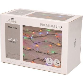 Anna's Collection luces LED de Navidad premium 240 lámparas 24m, multicolor
