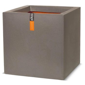Capi Europe Pot carré Smooth NL 40x40x40 chaud taupe