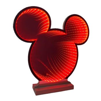 Kurt S. Adler infinity light - Orecchie di Topolino Disney 40cm in plastica, colore rosso 1 pezzo