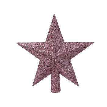 Decoris puntale per albero di natale - stella 19cm in plastica, colore rosa 1 pezzo