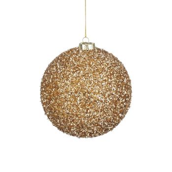 Mica Decorations kunststoff weihnachtskugel - Lametta 15cm gold 1 Stück