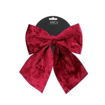 Mica Decorations polyester christmas ornament - Bowtie 20cm red 1 piece