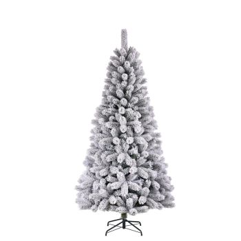 Black Box Trees Medford - árbol de navidad artificial con nieve verde 2,15m x 1,14m