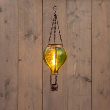 Montgolfière solar 36x11cm vert
