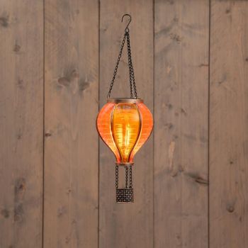 Montgolfière solar 36x11cm jaune/orange