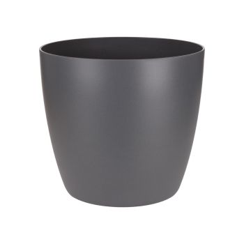 Elho brussels mini pot de fleurs rond 7 cm anthracite