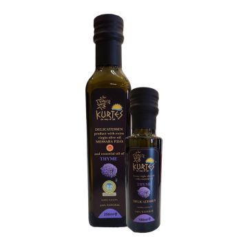 Kurtes fles delicatessen olijfolie tijm 250 ml