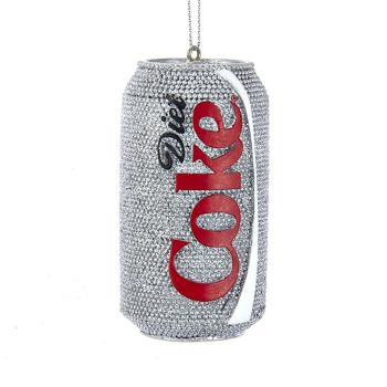 Kurt S. Adler pallina di natale - Coca-Cola light lattina 8cm in plastica, colore argento 1 pezzo