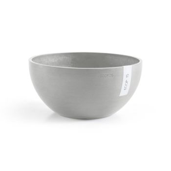 Ecopots kunststof bloempot brussels 25x12 cm witgrijs
