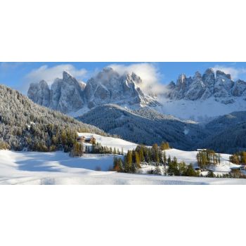 My Village arrière plan textile dolomites 150x75cm multicolore