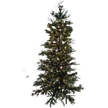 Uniplant kerstboom met lichtjes 210cm