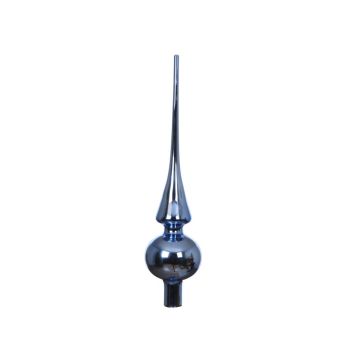 Decoris glas weihnachtsbaumspitze 26cm blau 1 Stück