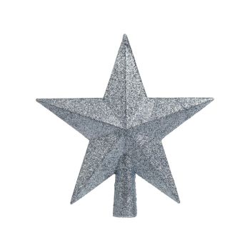 Decoris polystyrol weihnachtsbaumspitze - Stern 19cm blau 1 Stück