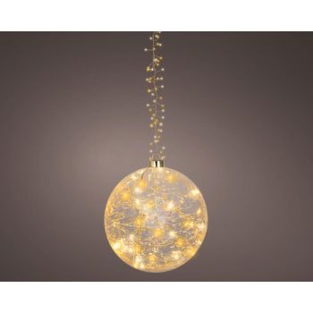 Lumineo Micro LED bal – Ø 19 cm, 80 LED warm wit/klassiek warm