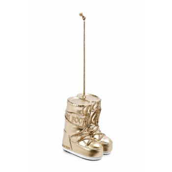 Huismerk kunststoff weihnachtskugel - Schneestiefel 8.5cm beige 1 Stück