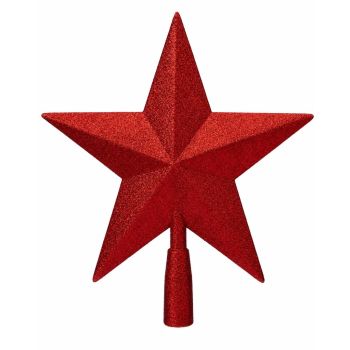 Huismerk kunststoff weihnachtsbaumspitze  rot  stk.
