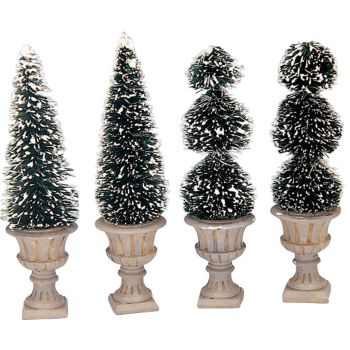 Lemax cone-shaped & sculpted topiaries s/4 General 2003