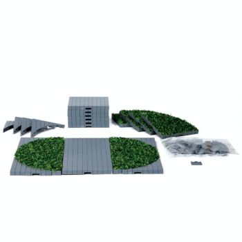 Lemax plaza system (grey, round grass) 24 pcs General 2016