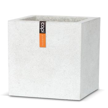 Capi lux terrazzo plantenbak 30x30x30 cm lichtgrijs